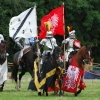Knights enter the jousting arena