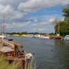 Boats moored on a Broad in Norfolk