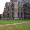 Salisbury Cathedral with Scaffolding