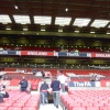 View of the stands in Old Trafford before World Cup Friendly match