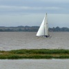 A yacht sailing on the Humber, Brough Haven