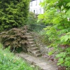 Steps down to the stream