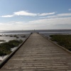 Lytham - End of the Pier - blue sky and silver sea - October 2008
