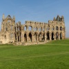 Whitby Abbey on a sunny Saturday