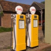 Petrol pumps at Harrietsham, Kent
