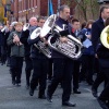 The precession led by the band