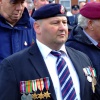 A well decorated serviceman at the Cenotaph