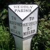 Weobley milepost