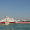Isle of Wight - Red Jet 4 passing Red Osprey near Cowes