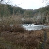 Sprotbrough weir with the Boat Inn beyond