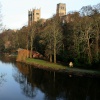 Durham Cathedral and River Wear in January.