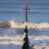 Breakwater on Sheringham beach
