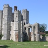 The grand turreted Tudor gatehouse built from the Abbey Church