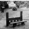 Rawdon Churchyard stocks circa 1940