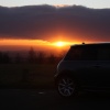 Car at sunset