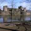 Caerphilly Castle built late 13th century by Gilbert de Clare