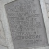 Plaque on wall of Scottish Parliament