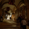 Guide talking with visitors