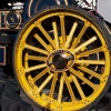 Wheel on a steam engine