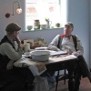 Men deliberating at Blists Hill, Shropshire