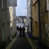 Narrow street leading to the harbour.