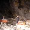 Slate shifting by hand.