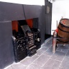 Inside one of the houses.