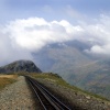 Snowdon railway lines at 2000 ft.