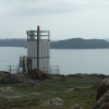 Roe lighthouse with Vementry guns in the background.
