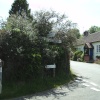 Rural road directional signpost