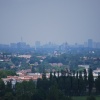 A stormy Birmingham taken from Lickey Hills