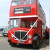 Old red double decker bus