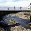The footbridge to a pub.