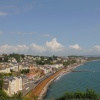 Dawlish Bay and town centre - looking down from a hill on June 2009