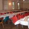 Parish Hall tables laid and ready for Harvest Tea 2005
