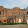 Buildings by the entrance to the hall