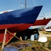 Boats being worked on.
