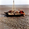 Footprints in the mud.