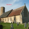 Another view of Barsham Church showing the window.