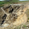 Side view of the mine entrance.