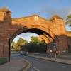 Chester walls and Arch crossing Pepper Street - Aug 09
