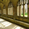 Cloister windows at Lacock Abbey