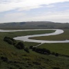 The river winding towards the coast at Cuckmere Haven, Seven Sisters