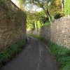 Lane running parallel to Iford Manor