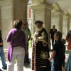 King Henry and subjects at Hampton Court