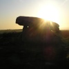Clun Quoit near Zennor at sunset