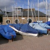 Looe sailing club boats.