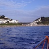 Looe bay from a fishing boat.