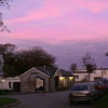 Sunset at Trelawne Manor holiday park.
