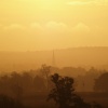 Autumn morning - Glover's Needle, Worcester, from Lower Broadheath